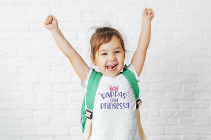 Barn vit T-shirt Pappas Lilla Prinsessa