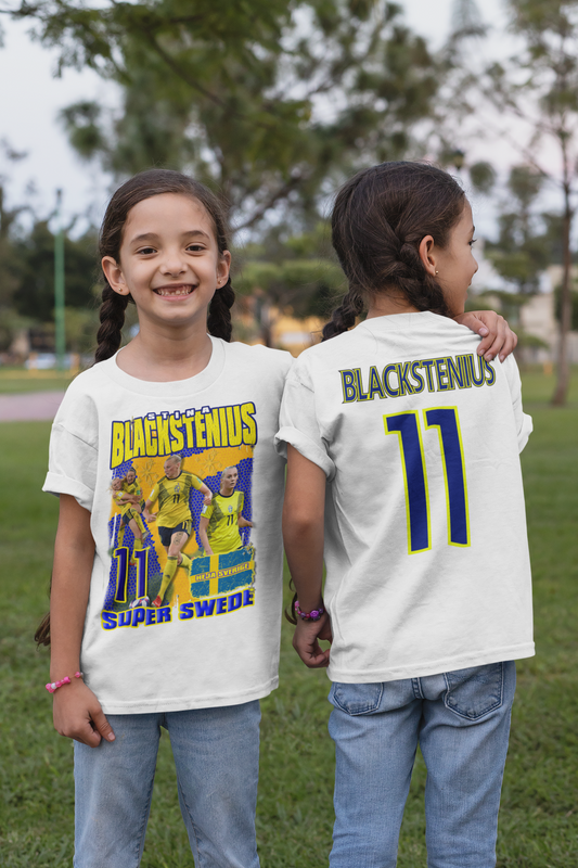 barn sverige dam t-shirt blackstenius