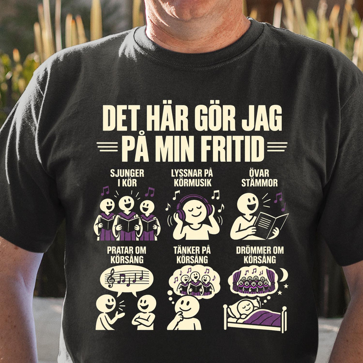 Körsång T-shirt - Det här gör jag på min fritid - Present till körsångare