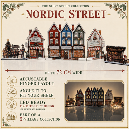 Nordic Street julby – LED-förberedd skandinavisk juldekoration, upp till 72 cm