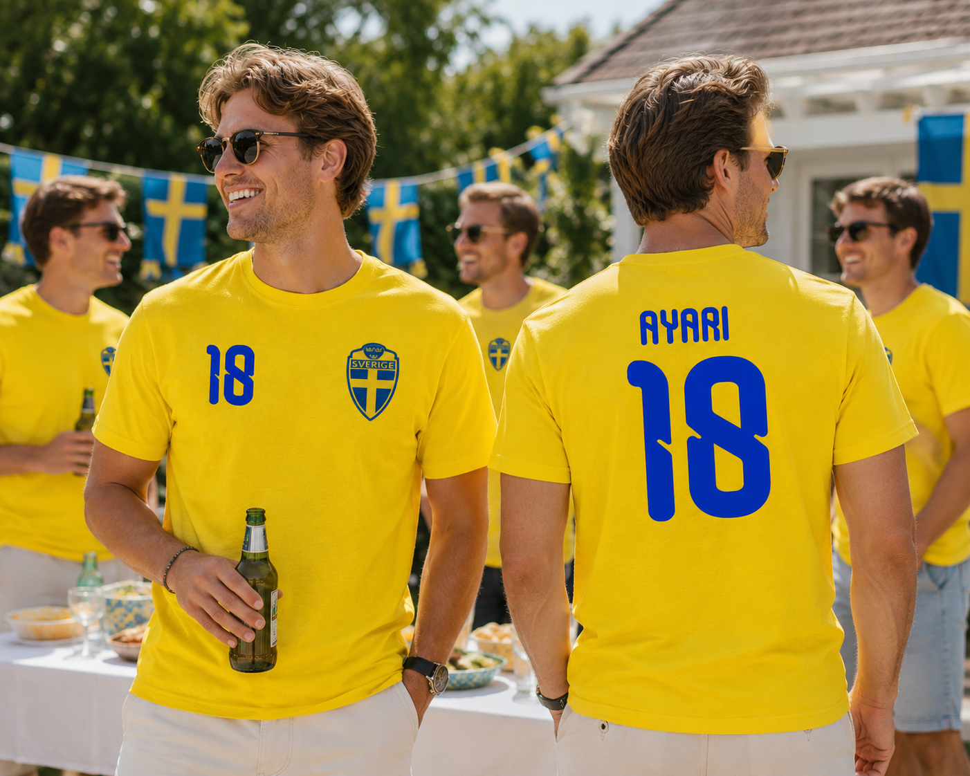 Sverige Ayari 18 T-shirt – Gul Supportertröja