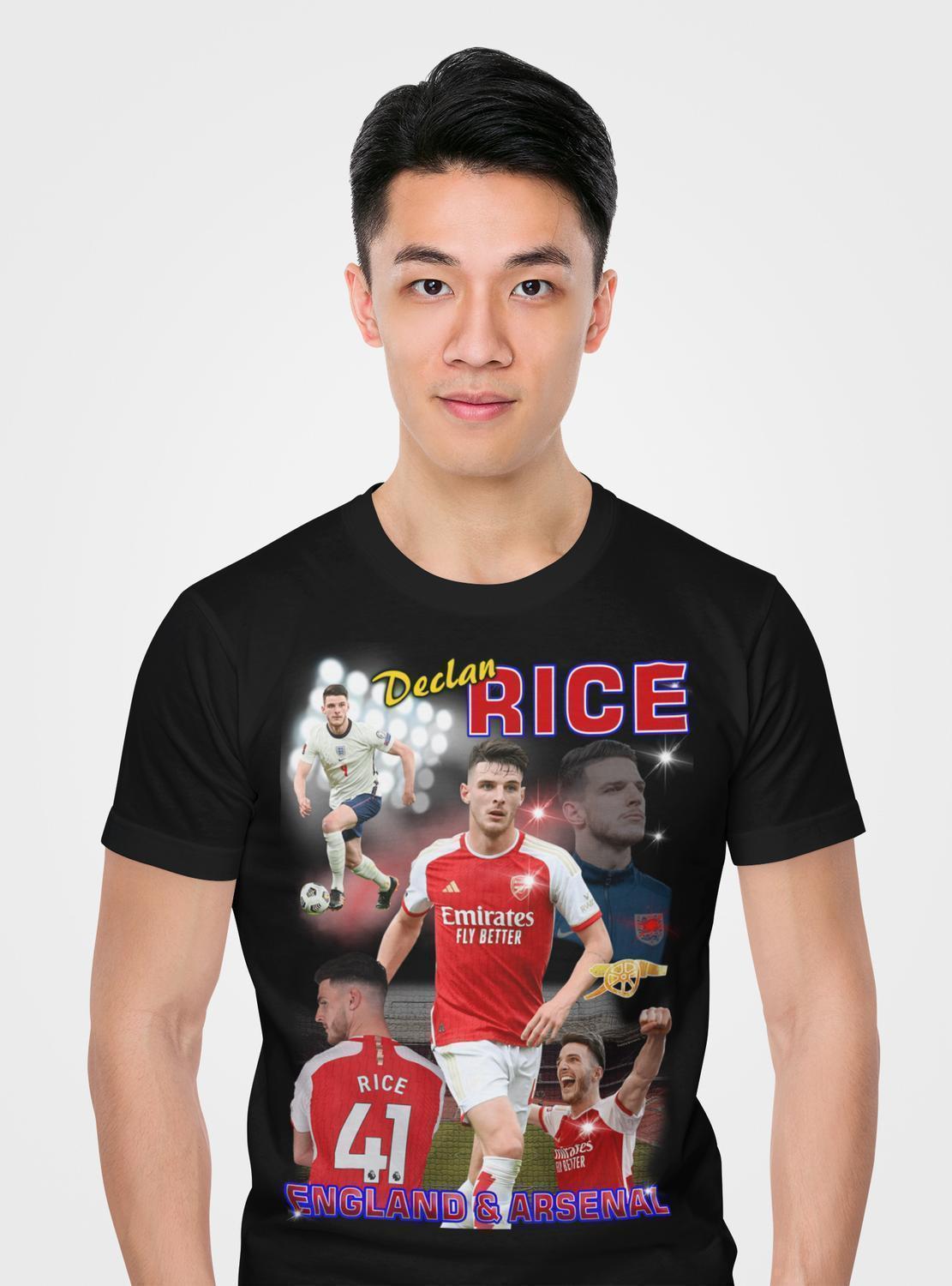 Declan Rise Svart t-shirt Arsenal & England spelare