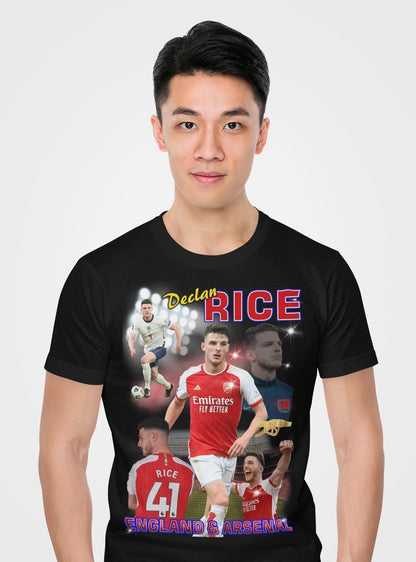 Declan Rise Svart t-shirt Arsenal & England spelare