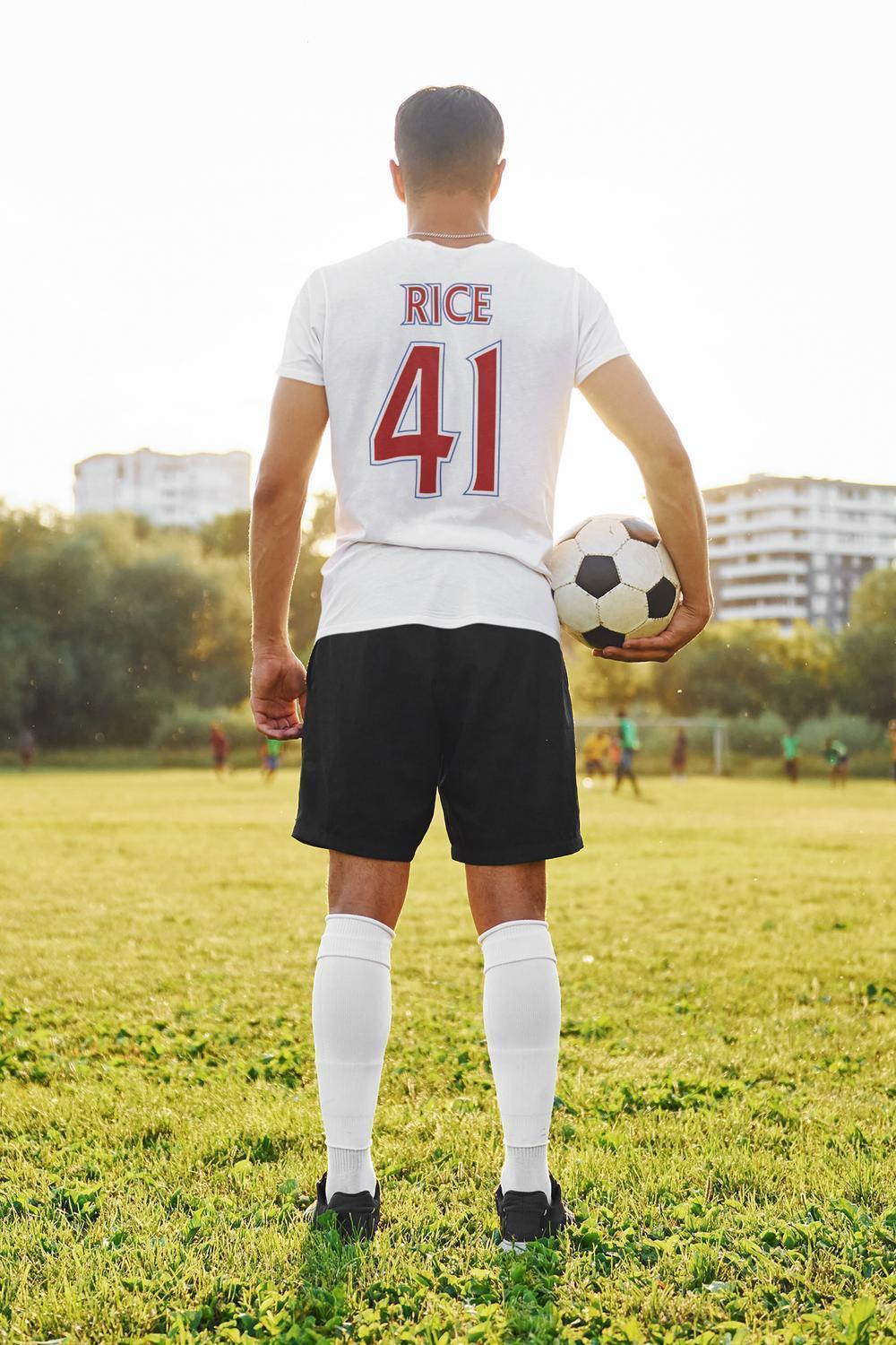 Declan Rice spelare t-shirt sportströja England & Arsenal