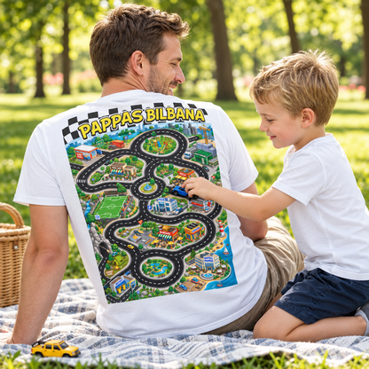 Pappas Bilbana T-shirt – Fantastisk Pappa – Tryck fram & bak – Fars dag-present