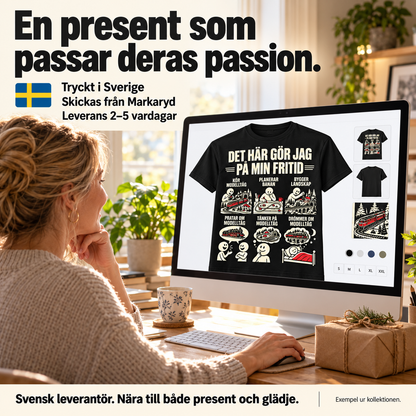 Bil T-shirt - Det här gör jag på min fritid - Present till bilälskare