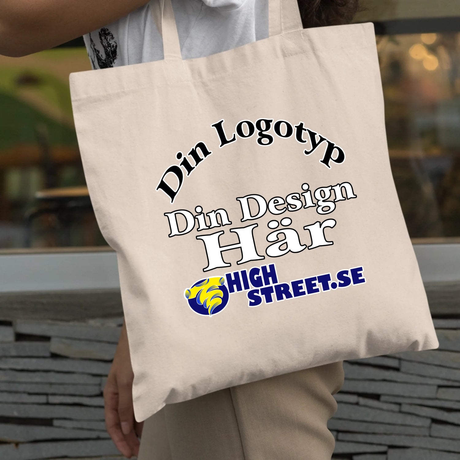 Shopping Kassa med eget tryck tote bags 