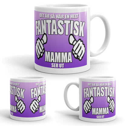 Mamma T-shirt & mugg paket -  Fantastisk Mamma ser ut
