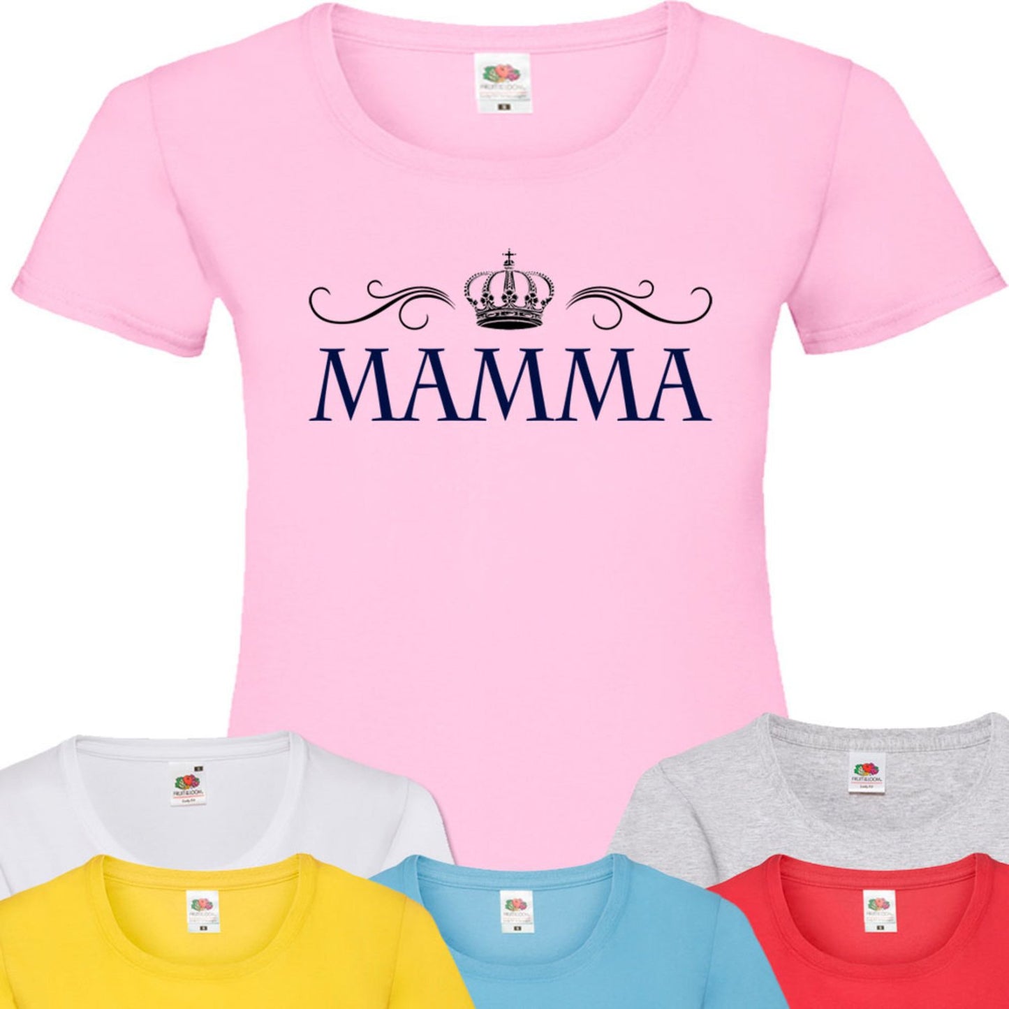 Mamma t-shirt - flera färger - Krona design