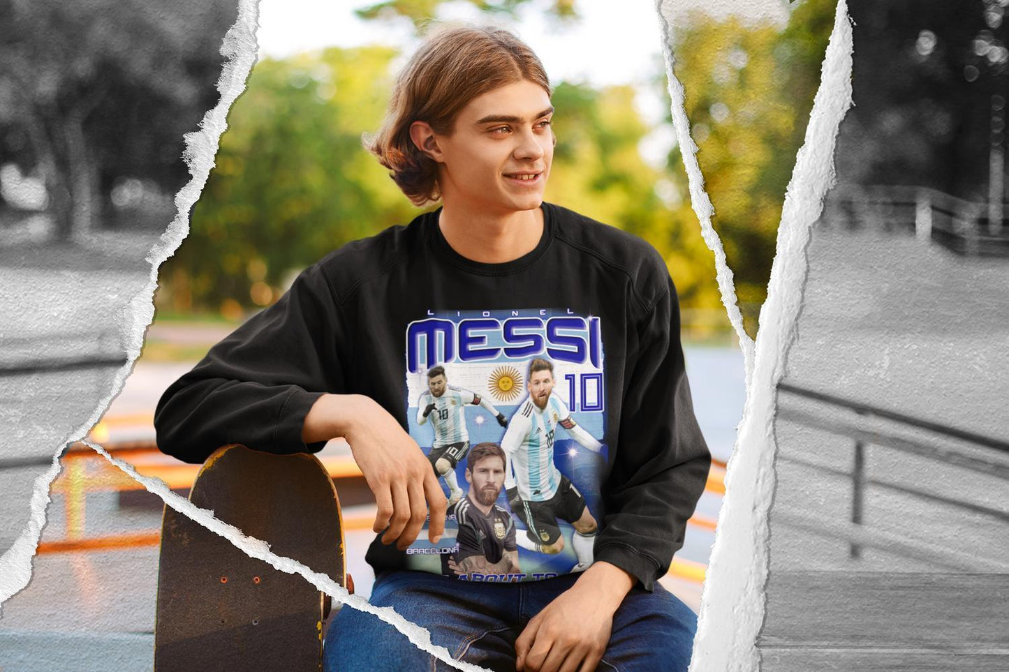 Messi Sweatshirt - Argentina spelare tröja svart - Highstreet.se