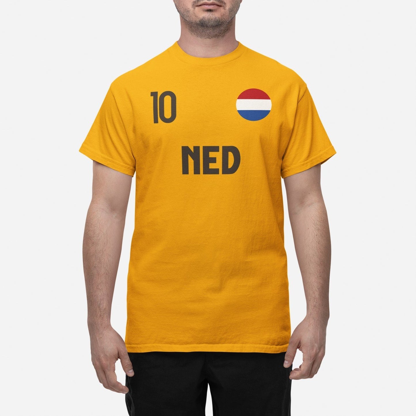 Nederländerna landslag t-shirt i orange NED & 10 fotboll VM 2026