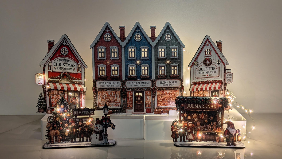 Nordic Street julby – LED-förberedd skandinavisk juldekoration, upp till 72 cm