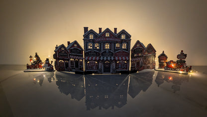 Santa’s Workshop julby – LED-förberedd tomteverkstad, upp till 72 cm