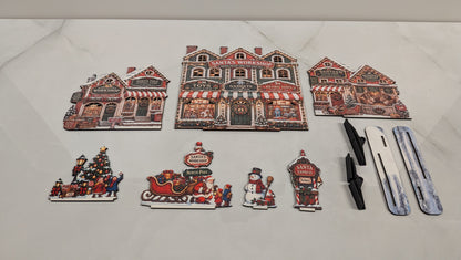 Santa’s Workshop julby – LED-förberedd tomteverkstad, upp till 72 cm