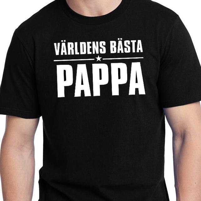 Pappa T-shirt , Svart - Världens bästa pappa design