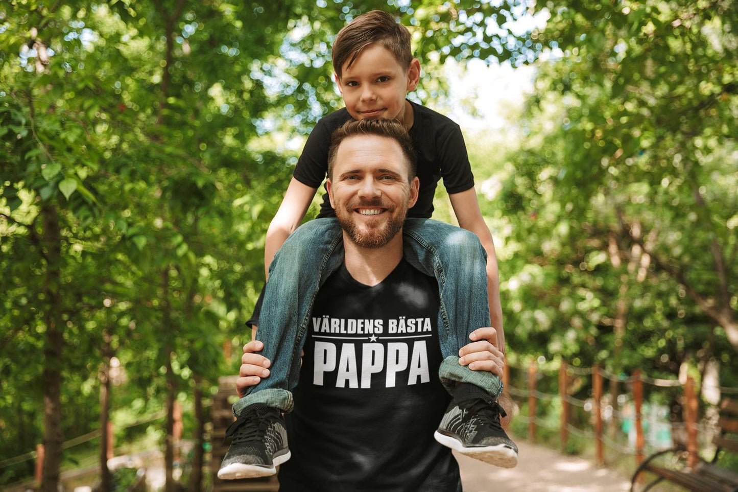 Pappa T-shirt , Svart - Världens bästa pappa design
