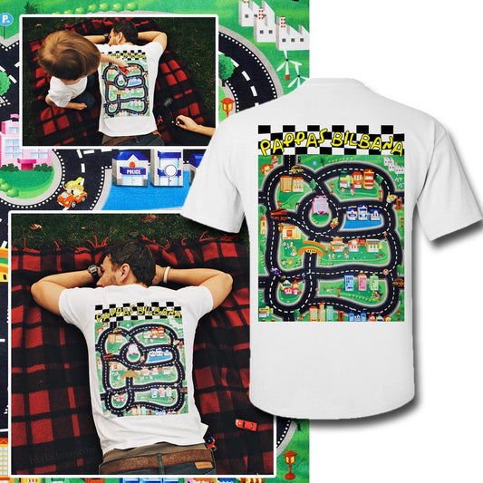 pappa t-shirt med bilbana