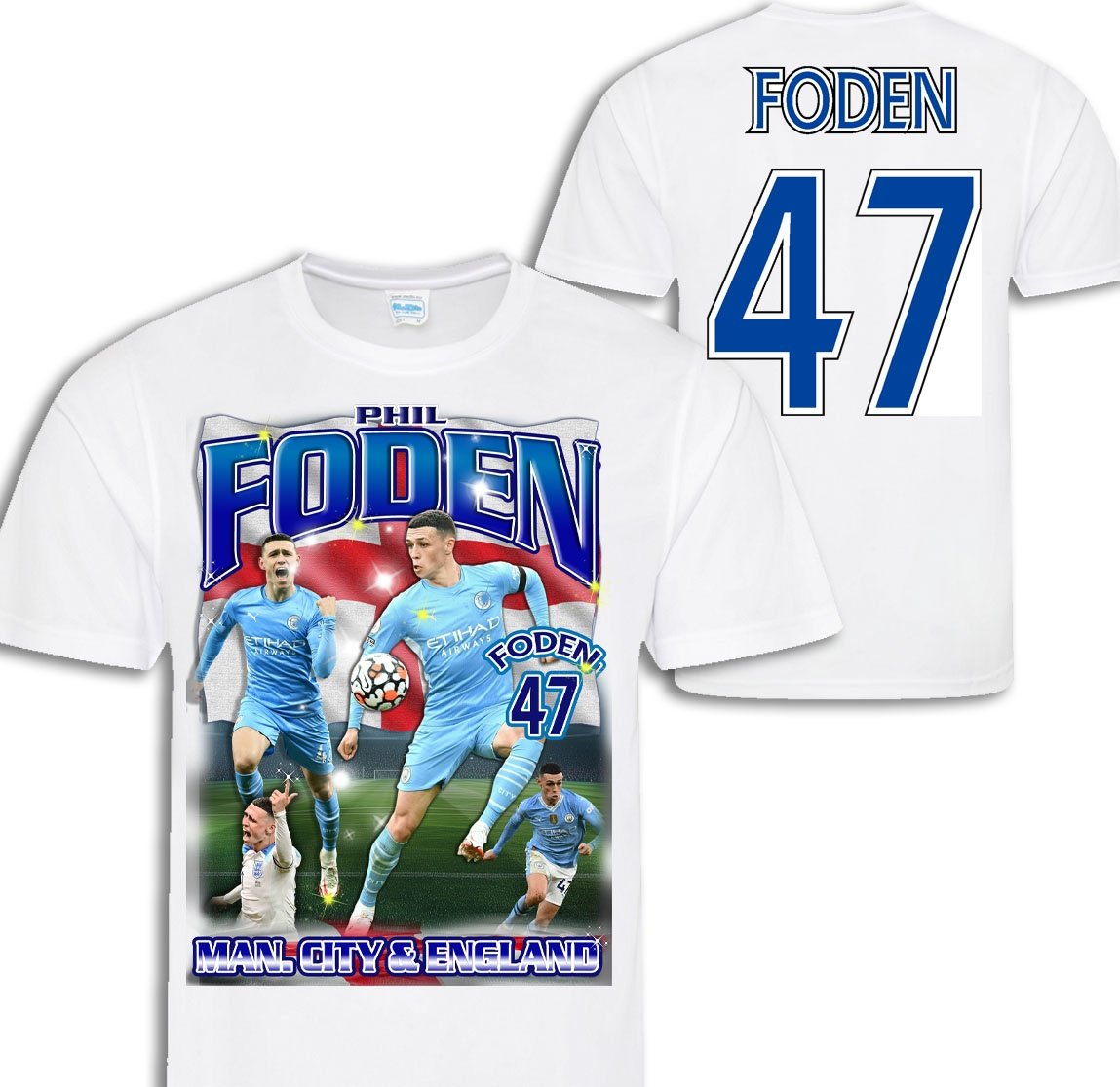 Phil Foden spelare t-shirt sportströja England  Man. city