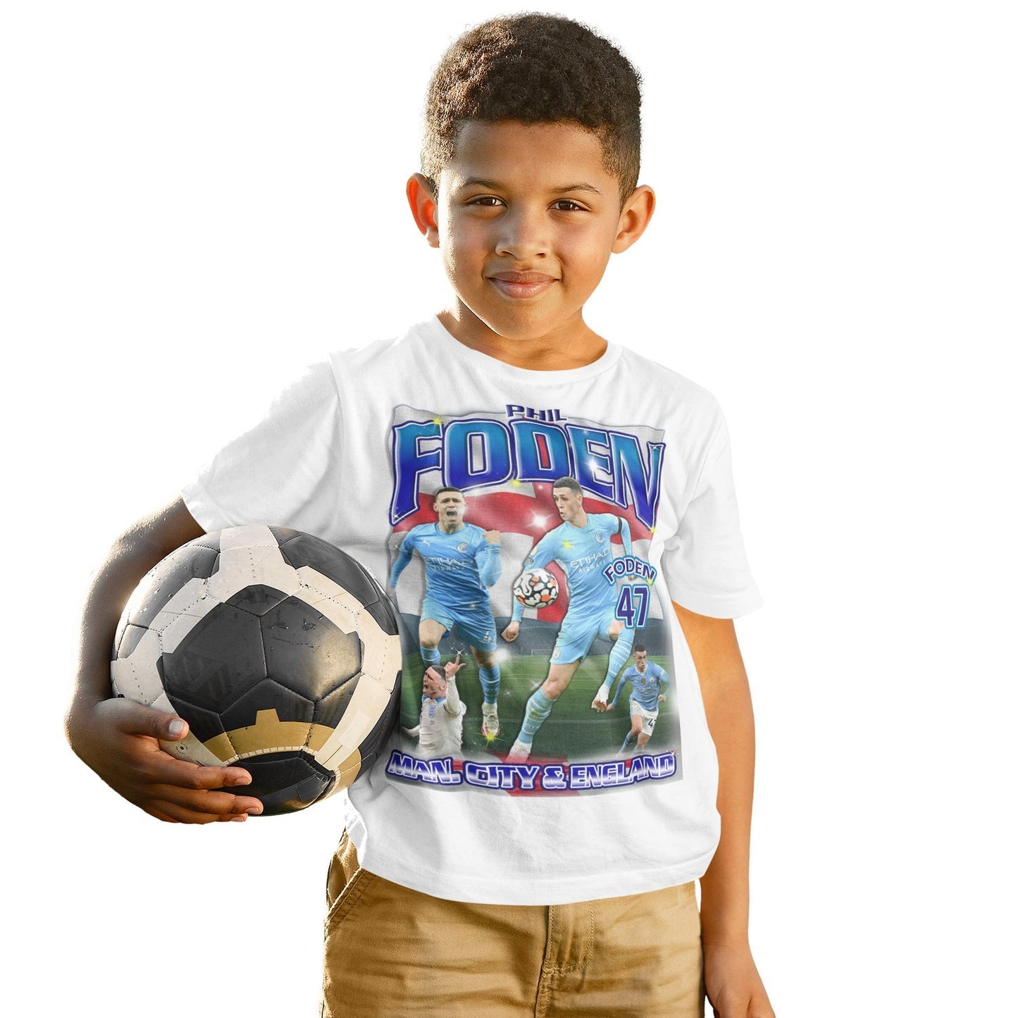 Phil Foden spelare t-shirt sportströja England  Man. city