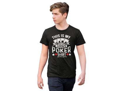 Poker T-shirt - svart - This is my lucky poker shirt