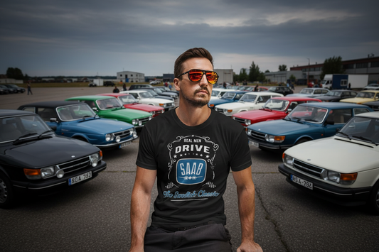 Vintage Saab T-shirt – Svensk klassiker i svart