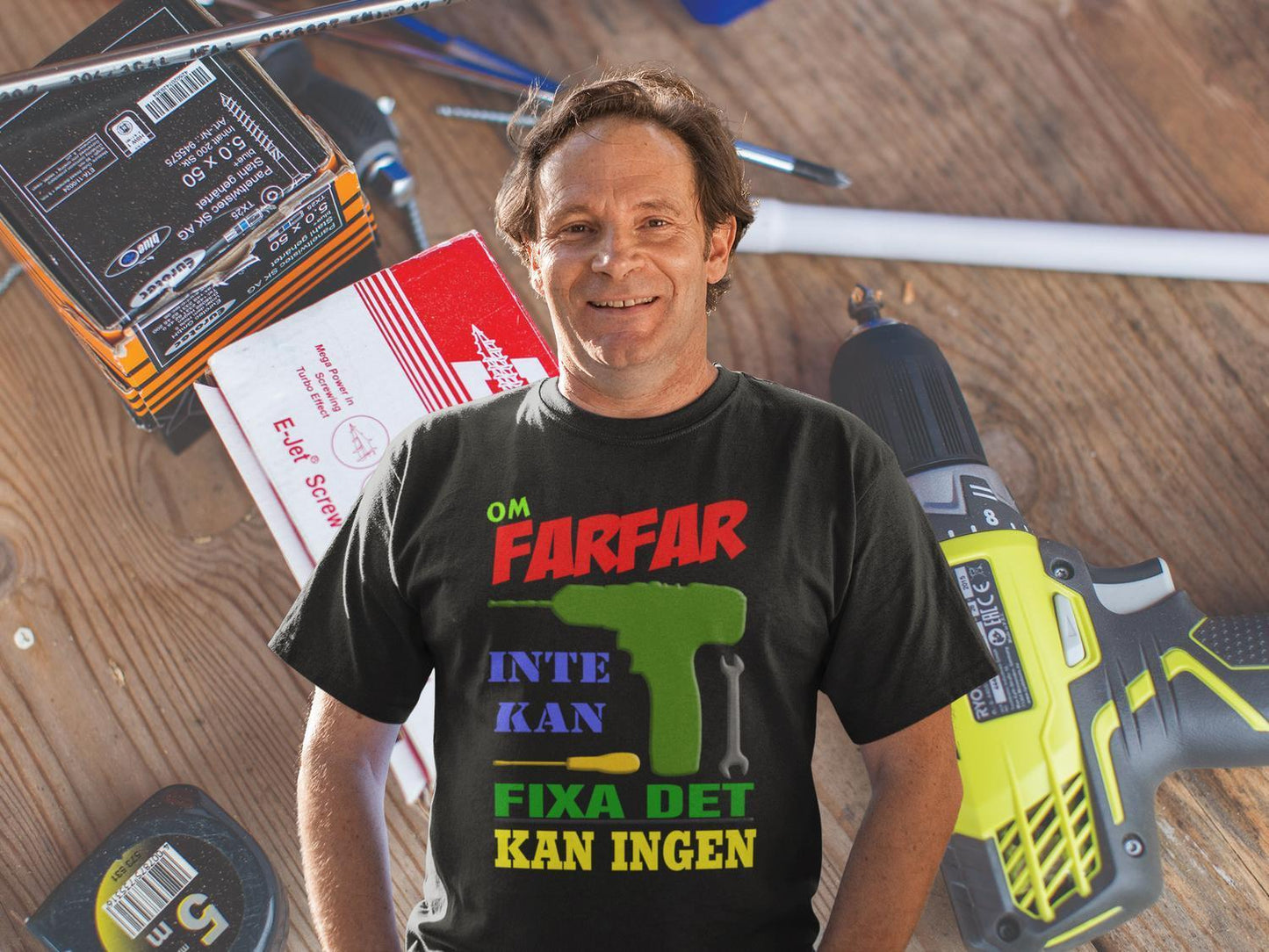 Svart T-shirt - Om Farfar inte kan fixa det kan ingen