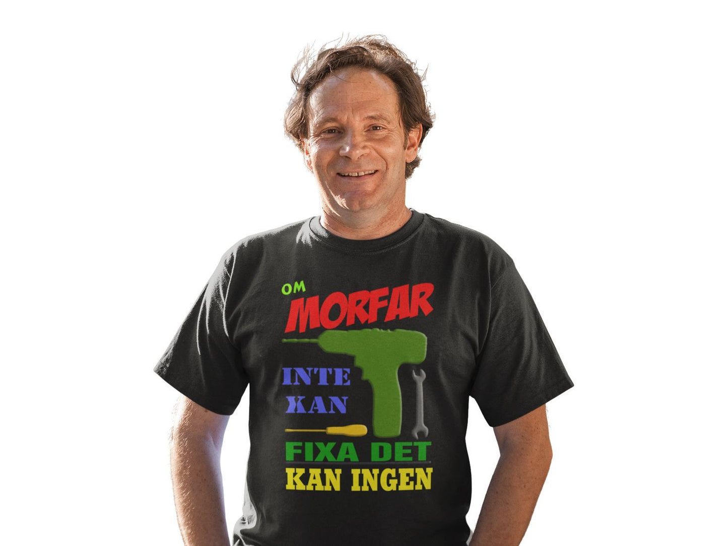 Svart T-shirt - Om Morfar inte kan fixa det kan ingen