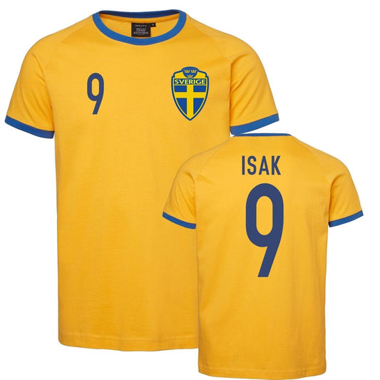 Sverige_t-shirt_med_Isak_namn_nummer_tryck