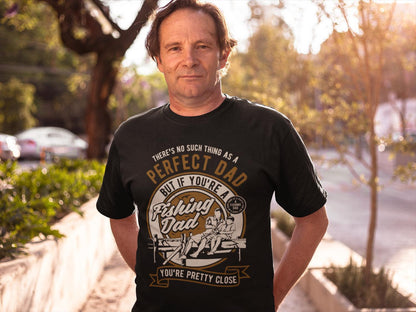 T-shirt med Fiske pappa design - Perfect fishing dad