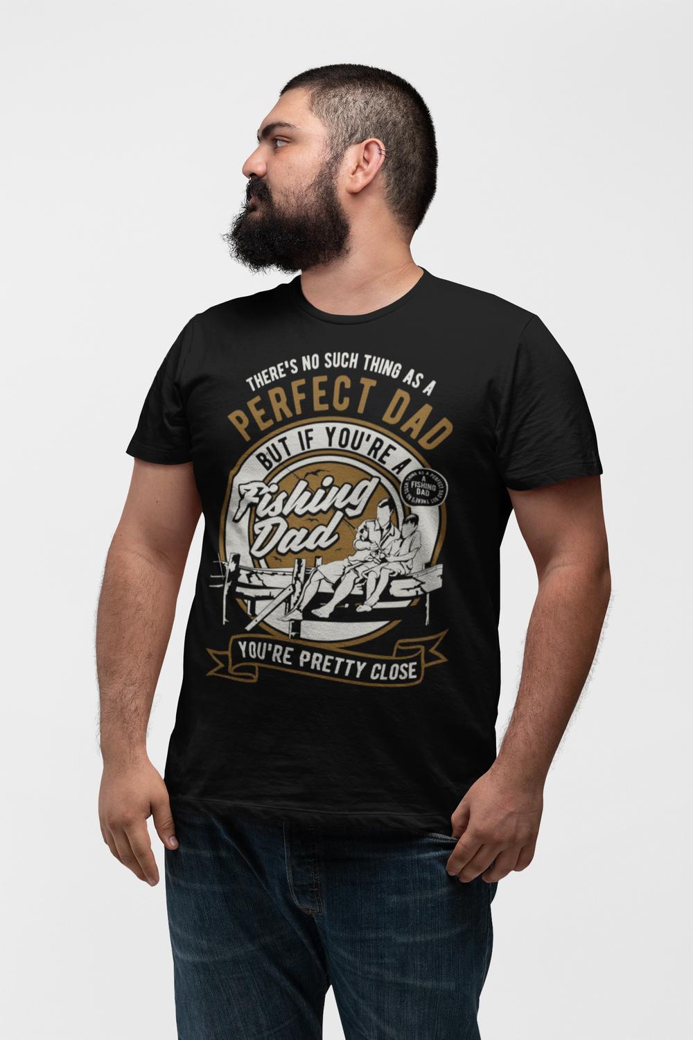 T-shirt med Fiske pappa design - Perfect fishing dad