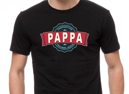 T-shirt med Pappa vintage stil färg tryck