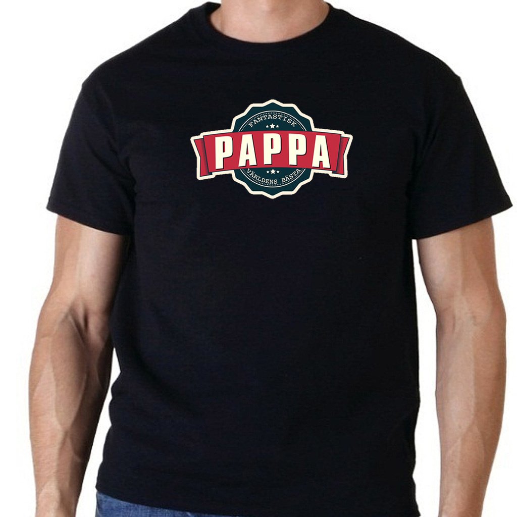 T-shirt med Pappa vintage stil färg tryck