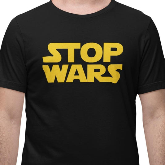 T-shirt med Stop Wars design