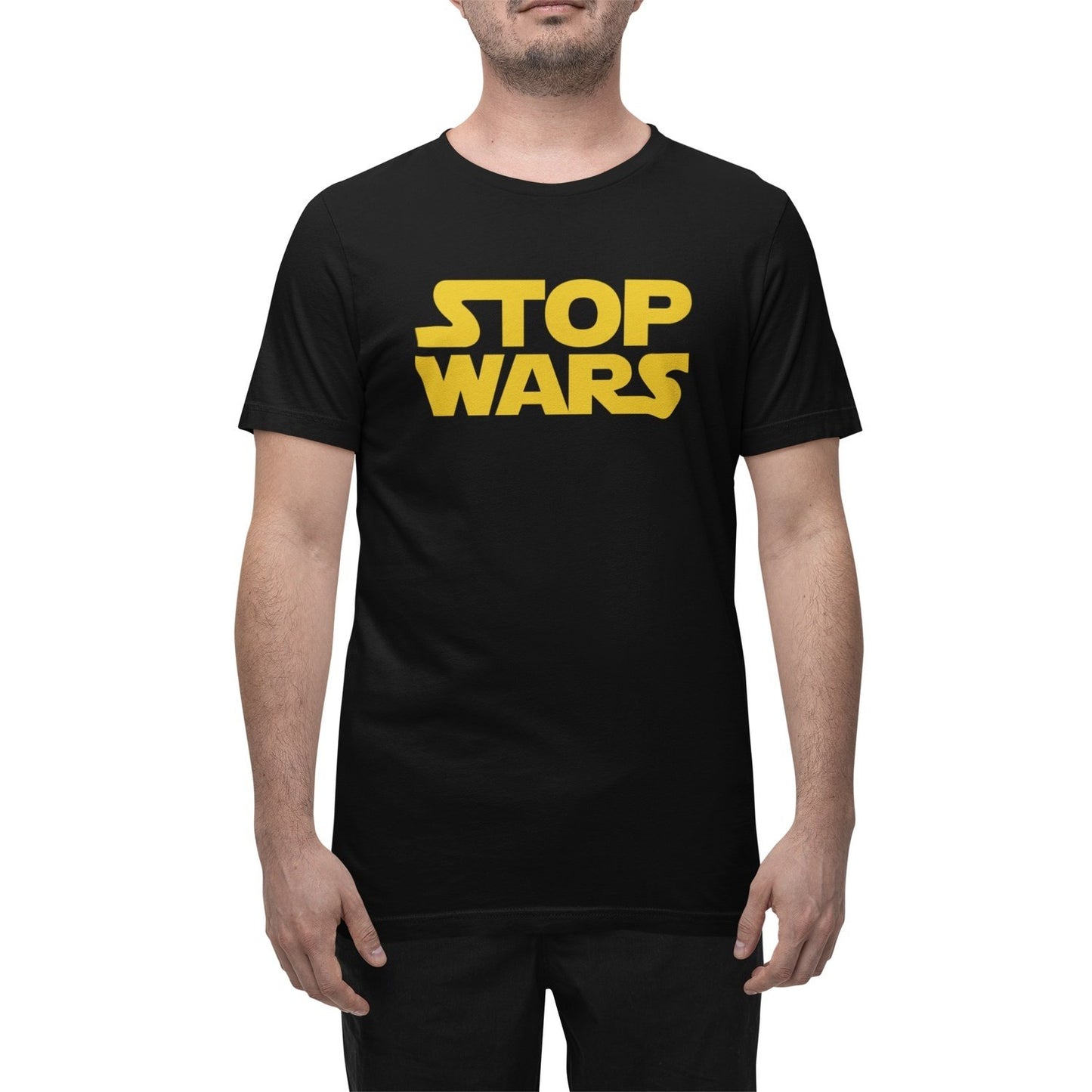 T-shirt med Stop Wars design