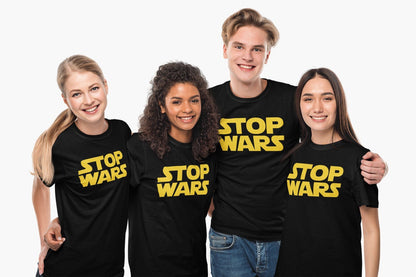 T-shirt med Stop Wars design