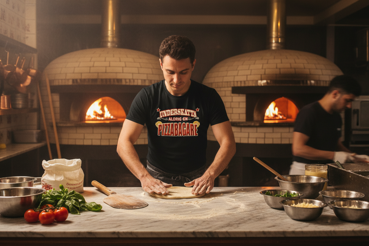 Yrkes pizzabagare T-shirt  - Underskatta aldrig en pizzabagare