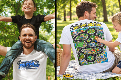 Pappas Bilbana T-shirt – Fantastisk Pappa – Tryck fram & bak – Fars dag-present