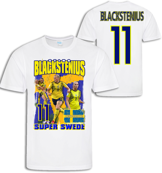 sverige t-shirt blackstenius spelare tröja