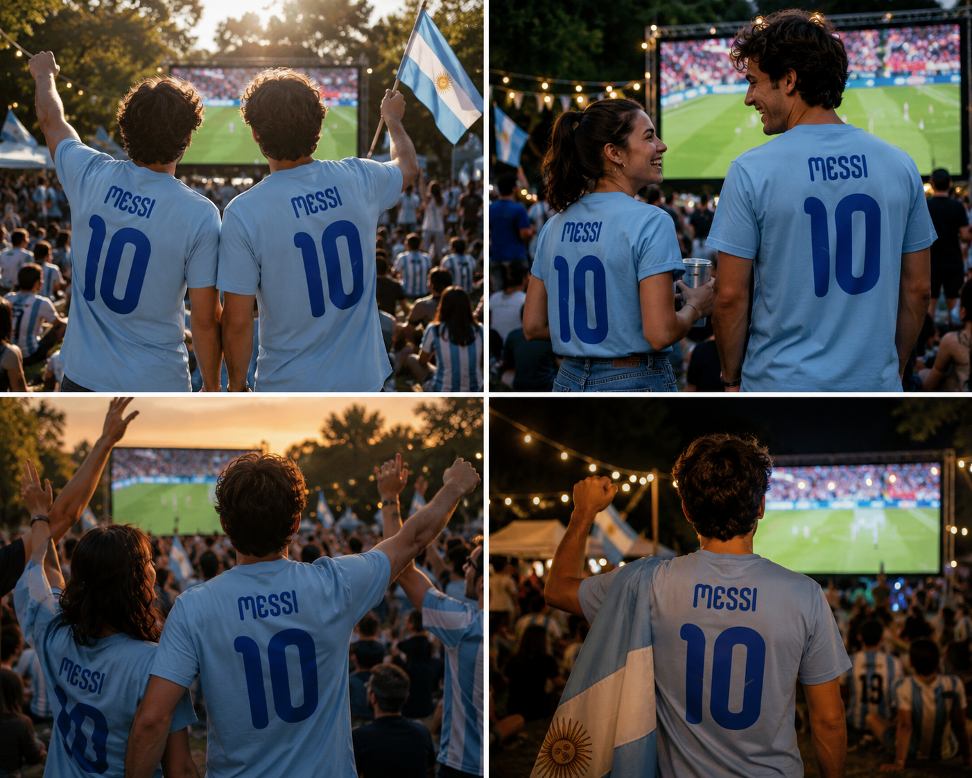 Argentina Messi 10 T-shirt – Ljusblå Spelare Supportertröja