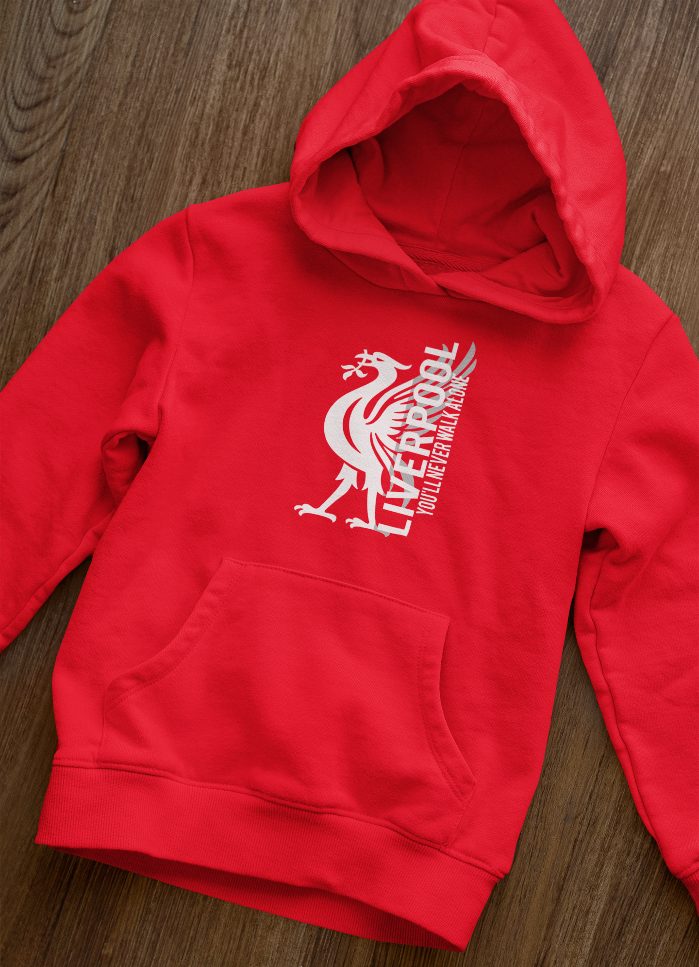 Liverpool huvtröja logo Hoodie Sweatshirt - Never walk alone