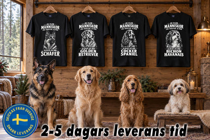 Labrador retriever Hund T-shirt – Ju fler människor – Svart