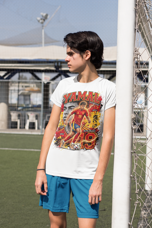 Spanien Yamal 19 T-shirt – Polyester Sporttröja med tryck fram & bak