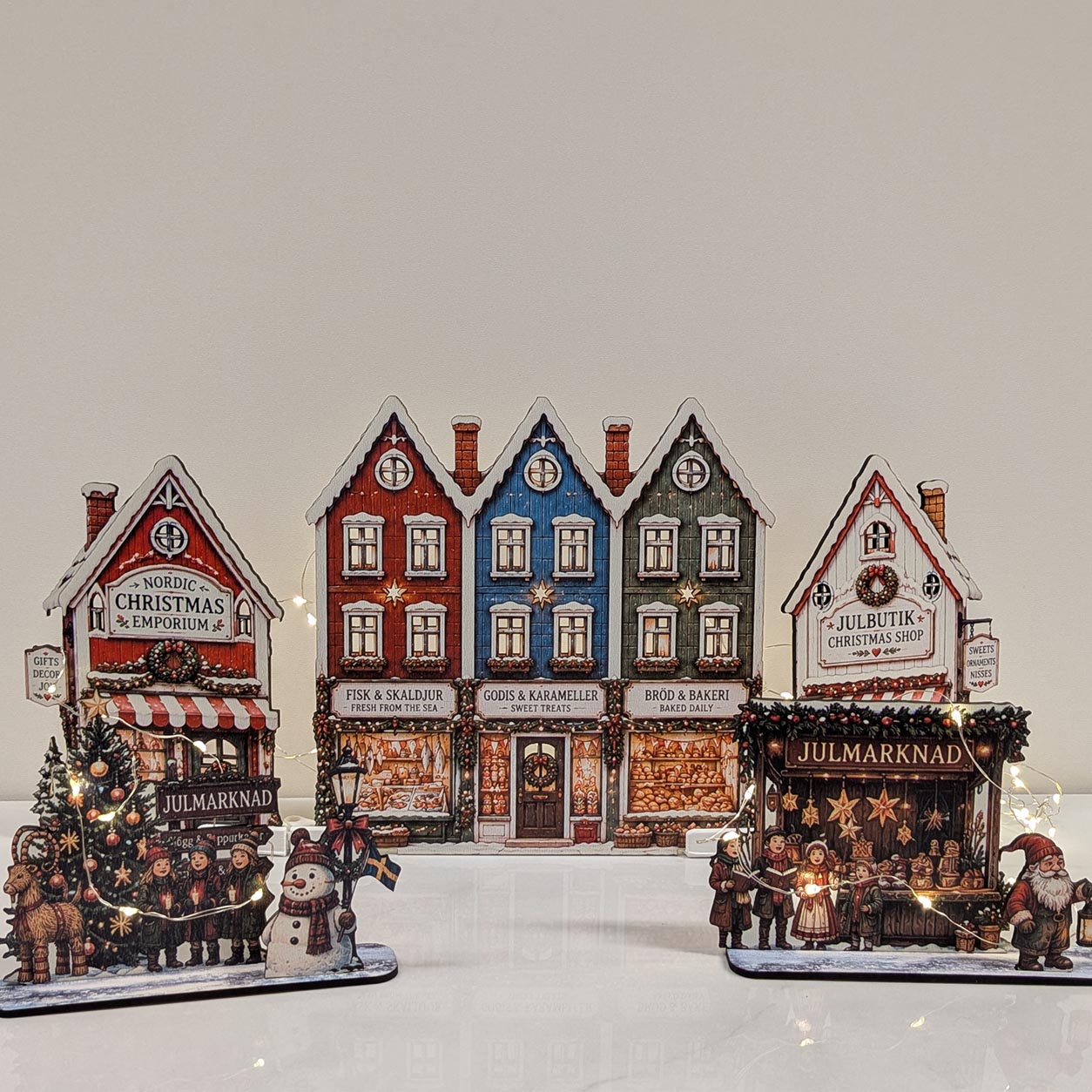 Nordic Street julby – LED-förberedd skandinavisk juldekoration, upp till 72 cm