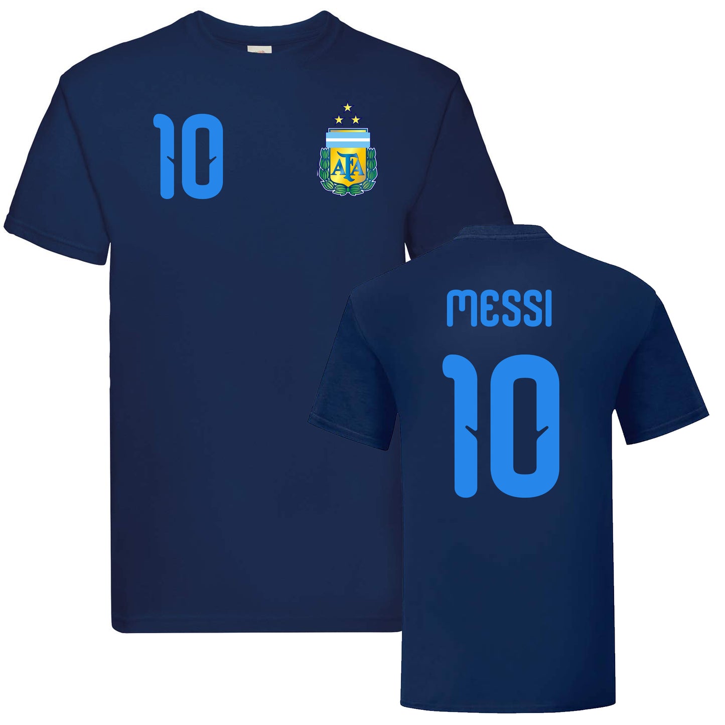 Argentina Messi 10 T-shirt – Marinblå Supportertröja