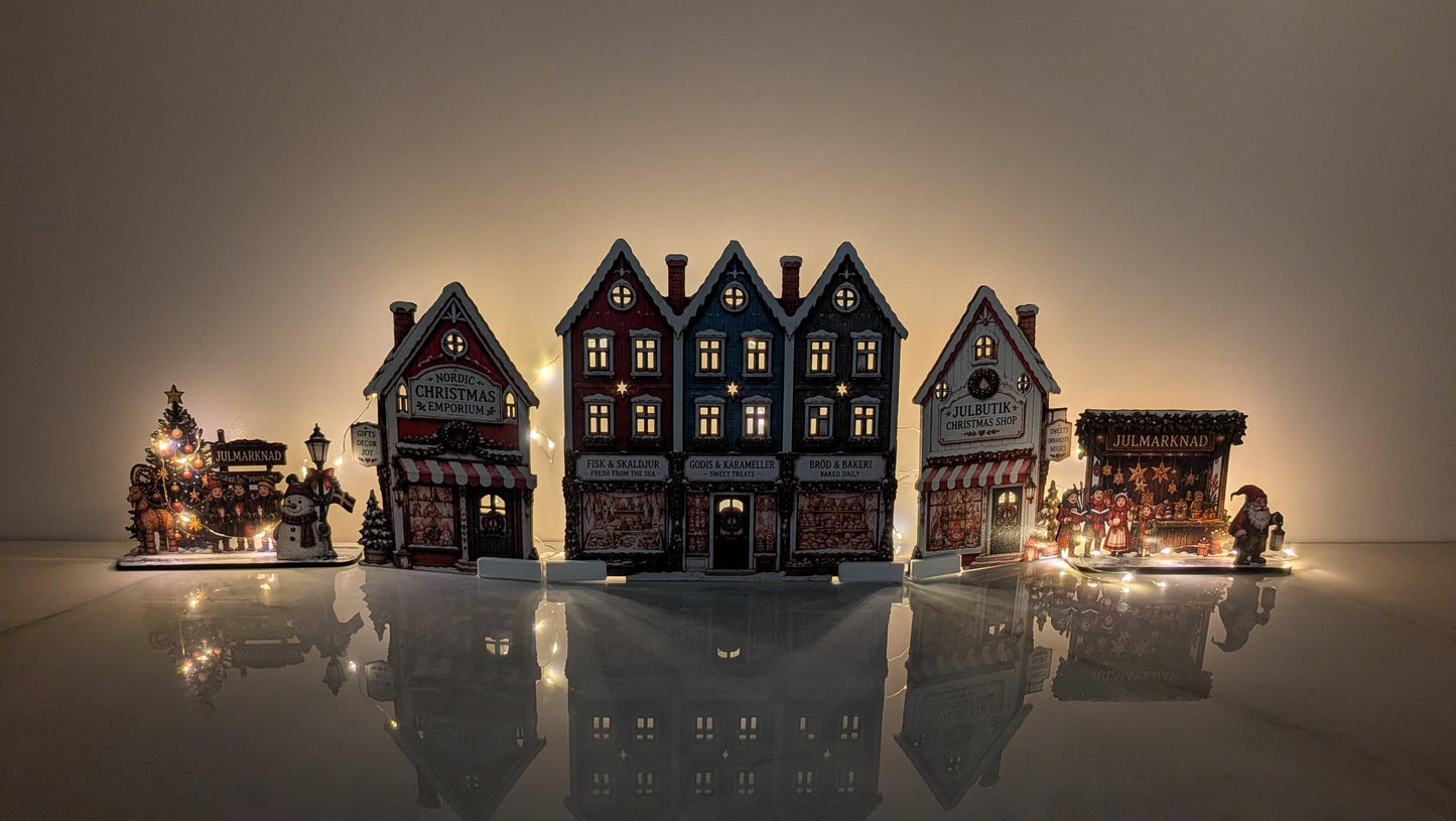 Nordic Street julby – LED-förberedd skandinavisk juldekoration, upp till 72 cm