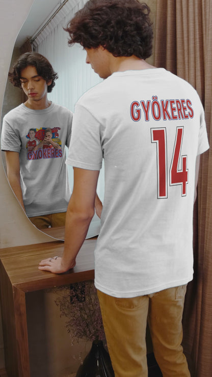 Viktor Gyökeres spelare t-shirt sportströja Sweden Arsenal Sverige