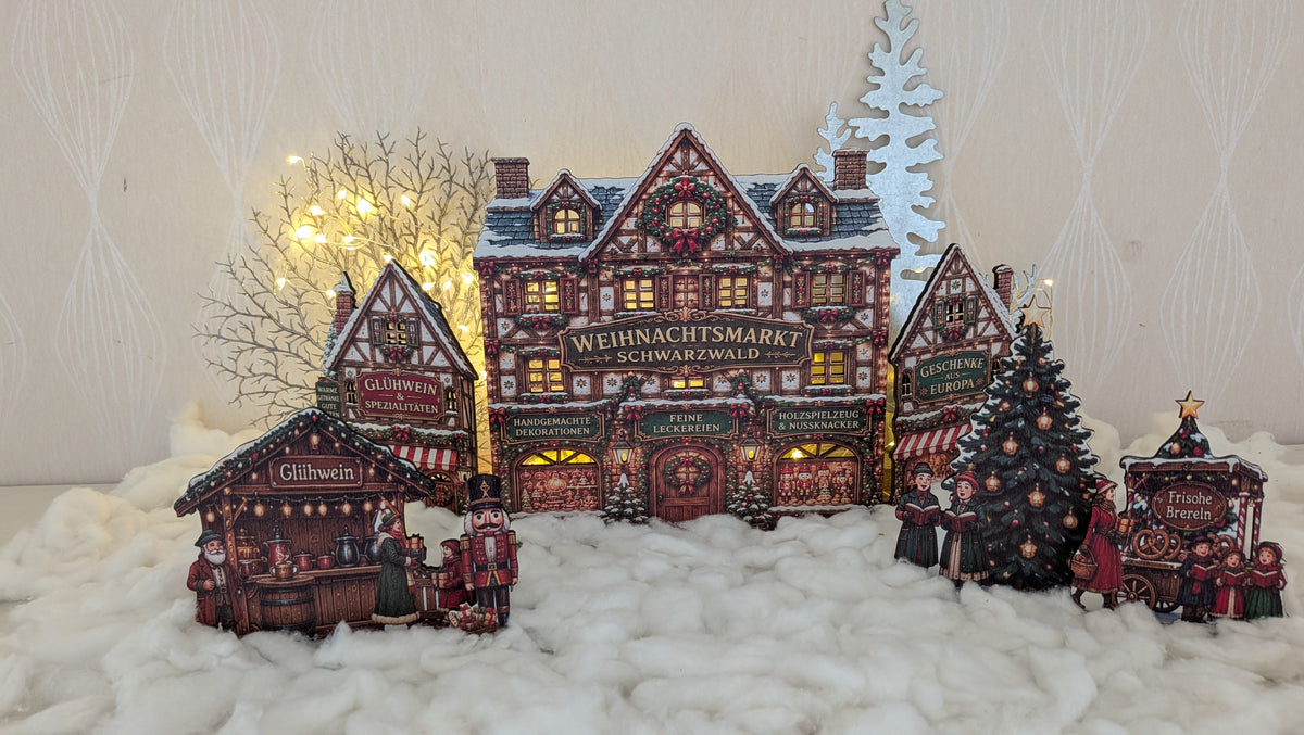 Santa’s Workshop julby – LED-förberedd tomteverkstad, upp till 72 cm