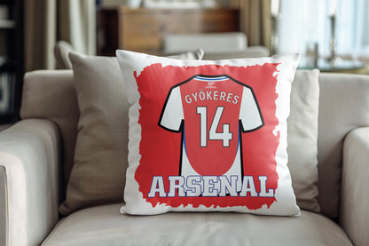Gyökeres Kuddfodral med fotbollströja tryck design Arsenal