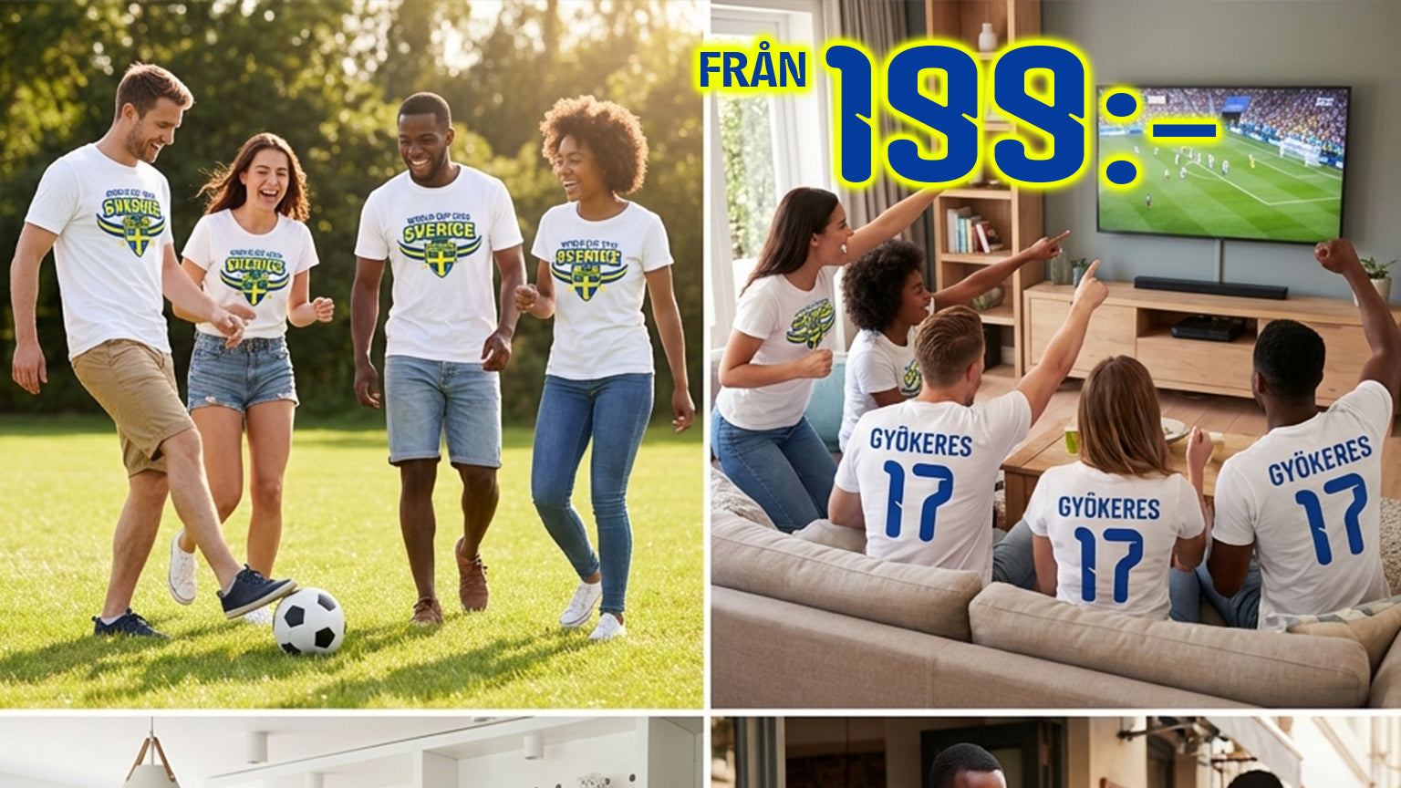 Sverige-t-shirt-med-eget-tryck-till-hela-familjien