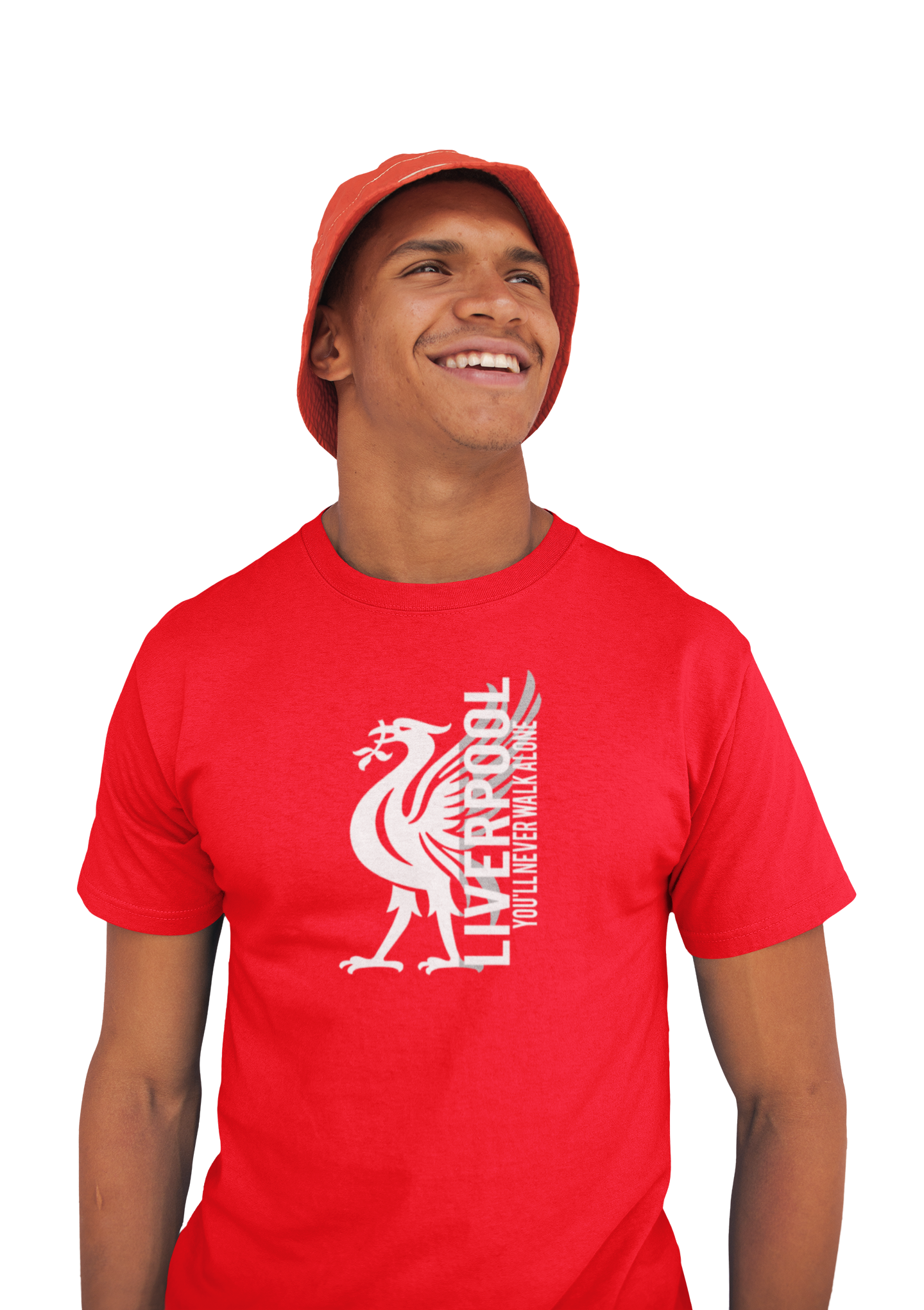 Liverpool röd T-shirt med Liverbird You'll never walk alone